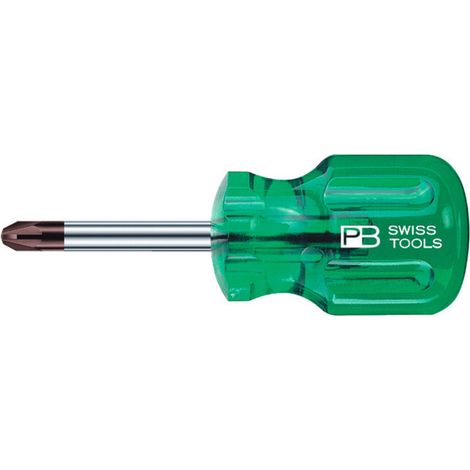 PB Swiss Tools Tournevis pour Pozidriv, avec manche en plastique, Taille empreinte cruciforme: 2K