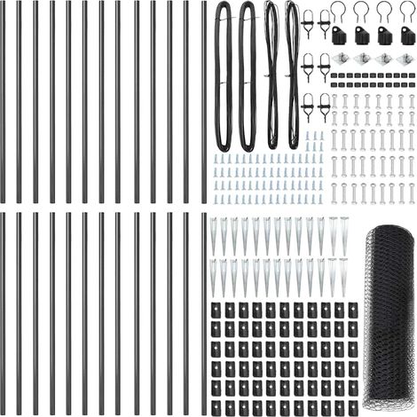 Maison Exclusive - Schweißdrahtzaun mit Spikes 50 x 0,5 m (B x H)