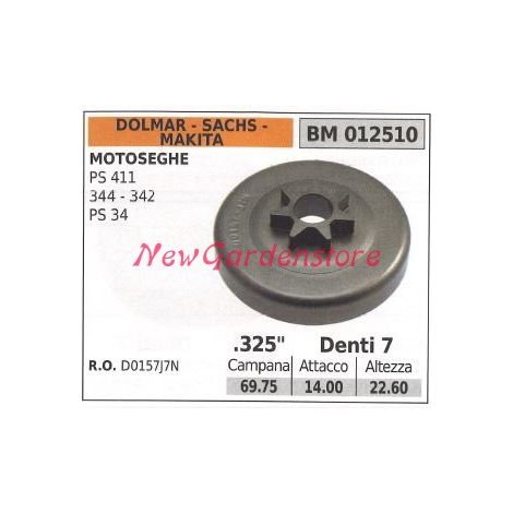 Ritzel DOLMAR Kettensägenmotor PS 411 344 34 .325' Zähne 7 012510