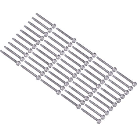Vis à bois autoforeuses 4,8x50mm inox 410, tête hexagonale, filetage complet, lot de 50 pièces (1/5)