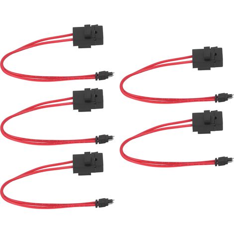 5-teiliger Kfz-Sicherungshalter, robuster Mini-Stecker, 16AWG-Kabelverlängerung, ATM 20A, ACD-Sicherungen enthalten, 10,9 mm Flachwinkel. (1/5)