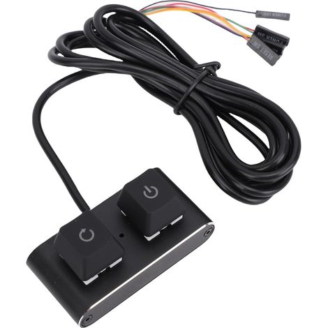 Bouton D'alimentation PC Interrupteur Mécanique RVB, Câble 2 M ON Off Réinitialisation SW HDD LED, pour Carte Mère Ordinateur de Bureau Usage Domestique (1/5)