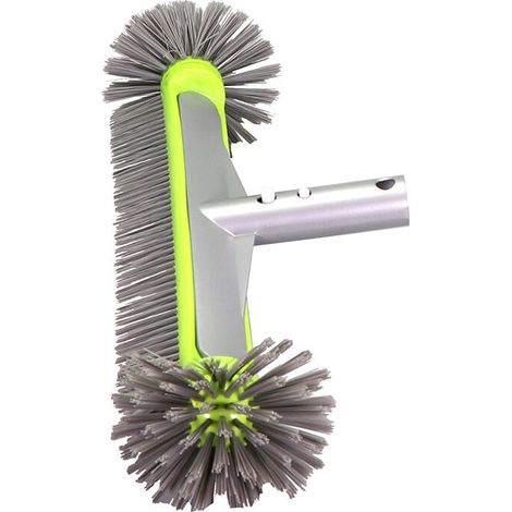 ZVD-Balai Brosse Piscine Brosse Piscine Liner 17,5″, Balai Piscine Brosse pour Piscine, Tête de Brosse de Piscine Détachable avec Poils Robustes Poignée en Aluminium EZ Clip, Perche télesc (1/4)