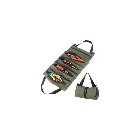 Trousse à outils suspendue multipoches, sac de transport portable pour mécanicien/électricien, vert (1/4)