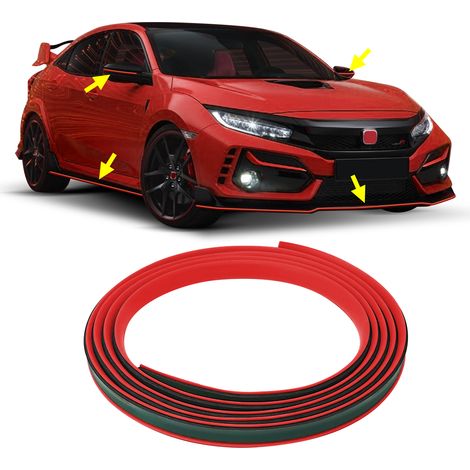 Profilo Adesivo a C per Auto, Universale - Colore: ROSSO - Dimensione: 3 MT