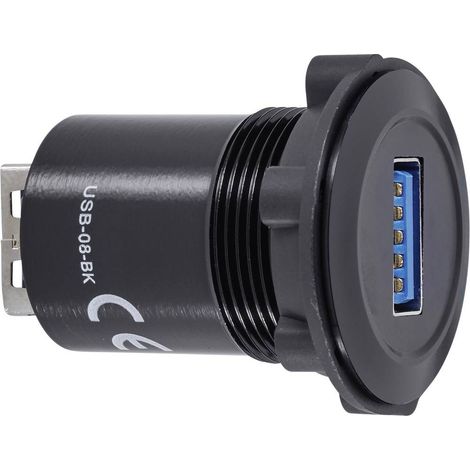 Prolongateur USB 3.0 USB femelle type A vers USB femelle type A TRU COMPONENTS USB-08-BK 1243949 1 pc(s) (1/3)
