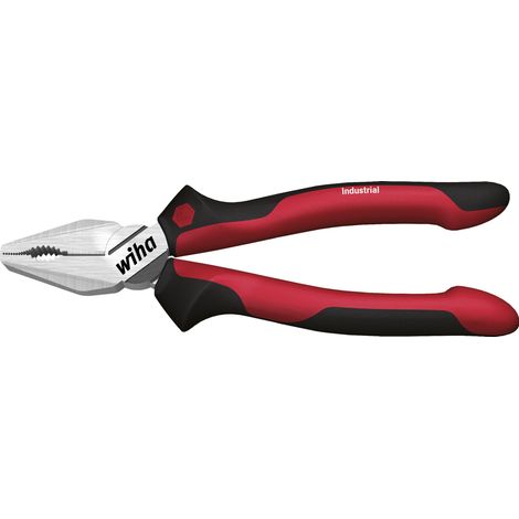 Wiha Pinza universale Industrial con DynamicJoint® e OptiGrip Con tagliente extra lungo 180 mm, 7" (30826)