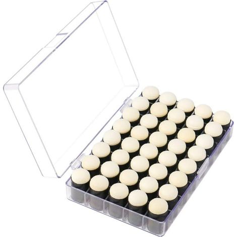 Set mit 40 (schwarzen) Fingerschwämmen mit Aufbewahrungsbox – für Farbe (1/5)