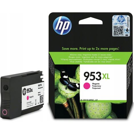 HP 953XL Tintenpatrone Rot Magenta HP Officejet 7730 7740 8710 8730 F6U17AE ORG (1/5)