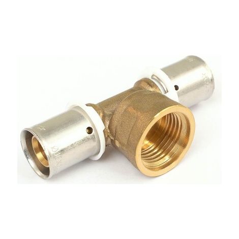 Raccord PER à sertir - Té femelle - diam 16 mm - Filetage 15x21 (1/5)
