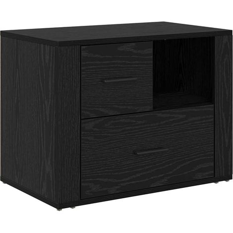 Maison Exclusive - Nachttisch Schwarz Eichen-Optik 35 x 60 x 50 c
