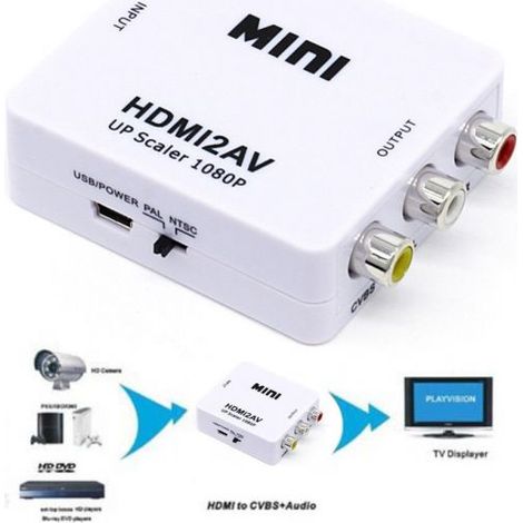 mini adattatore convertitore audio video da hdmi a av rca interfaccia hdmi2av
