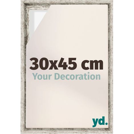Your Decoration - Cadre flottant - Blanc Vintage - Cadre en caisse américaine pour toile sur chassis - MDF - Lyon (1/5)