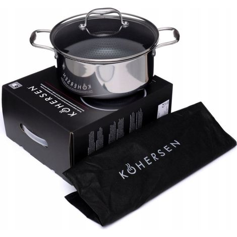 Pentola kohersen black cube 4.9L alluminio acciaio inox (1/5)