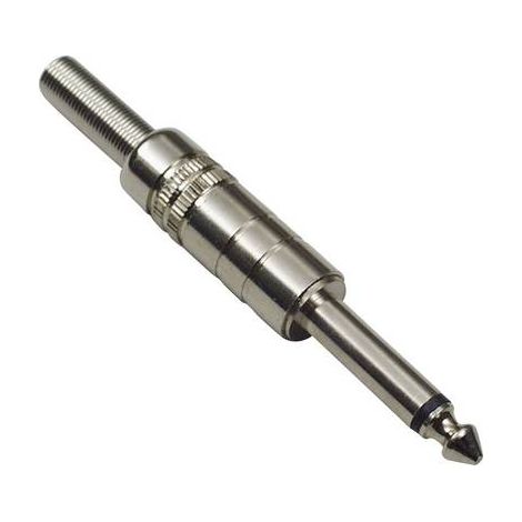 Jack 6.35 mm mâle, droit BKL Electronic 1107008 Nombre de pôles: 2 mono argent 1 pc(s) (1/2)