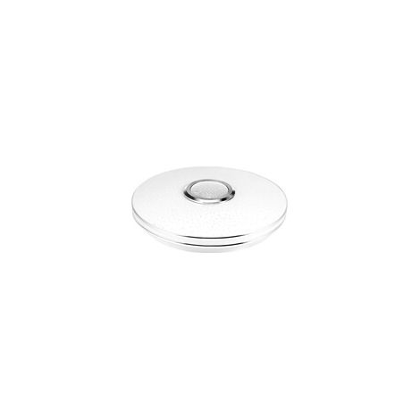 TAISHENGDA-Plafonnier LED Bluetooth 34 cm avec Haut-Parleur – Lampe de Plafond Ronde RGB Multicolore pour Chambre Salon（38CM Quatre fils argentés Application musicale Bluetooth colorée + télécommande 