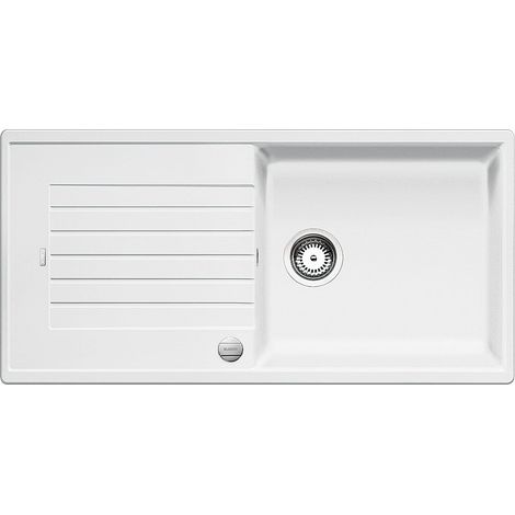 ZIA XL 6 S Évier de Cuisine Rectangulaire en Granit pour Meubles Bas de 60 cm de Large avec Cuve Extra-Large SILGRANIT Blanc 517561 (1/5)