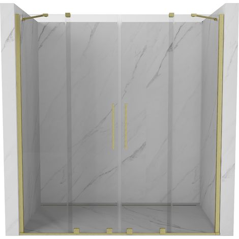Mexen Velar Duo porte doccia scorrevoli 170 cm, trasparente, oro spazzolato - 871-170-000-02-55 (1/5)