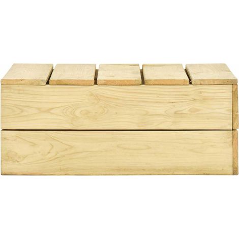 Table de jardin Table d'appoint, Table de Balcon, 75x75x31 cm Bois de pin imprégné OIB1049E (1/5)