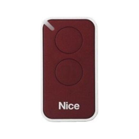 Nice – Fernbedienung für Motoren – Programmierbar durch Selbstlernfunktion – 433,92 MHz Frequenz – 2 ergonomische rote Tasten – ERA-INTI2R (1/2)