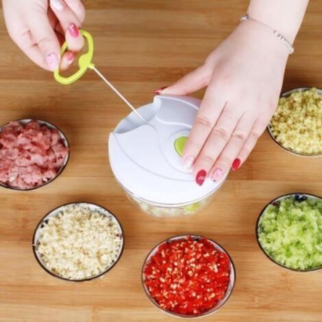 Moulinex Tritacarne manuale a 3 lame per verdure, aglio, frutta e salse - Rosso - Pratico tritacarne/mixer multifunzionale (1/4)
