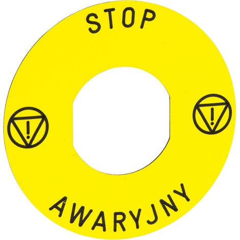 Harmony Etiquette circulaire jaun e stop awaryjny SCHNEIDER ZBY9PL30 (1/2)