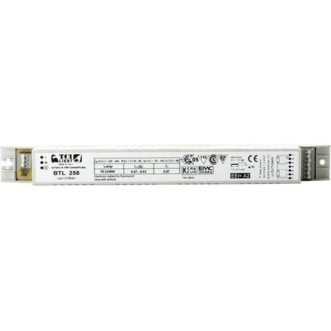 Ballast électronique linéaire multi-lampe 2x58W – Tension 200/240V – Fréquence 50/60Hz – Raccordement G13 – Tci Led (1/2)