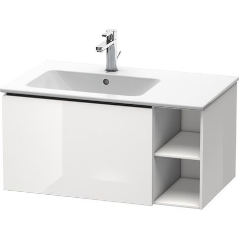 L-CUBE mobile lavabo 400x820x481m con illuminazione li noce scuro