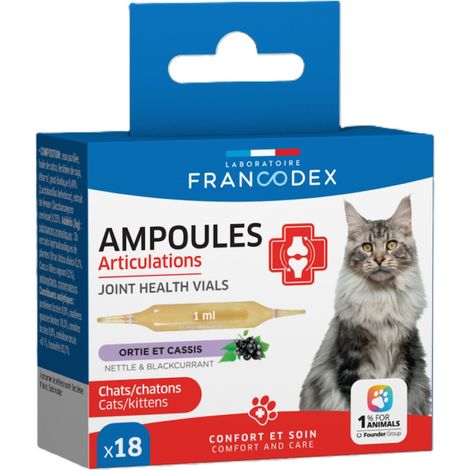 Ampoules Articulations 18 x 1 ml Pour Chatons et Chats - Francodex