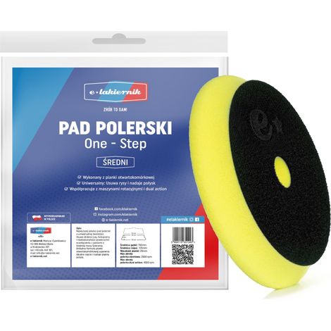 Polierpad Medium 150mm mit Klett 125mm Schwammscheibe e-lakiernik (1/2)