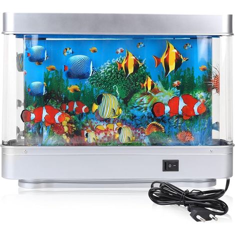 Aquarium Bebe Lampe Poisson Veilleuse d'ambiance pour Aquarium Lampe de Simulation de Poissons Tropicaux avec Prise européenne Artificiel Paysage Tropical Décoration (1/5)
