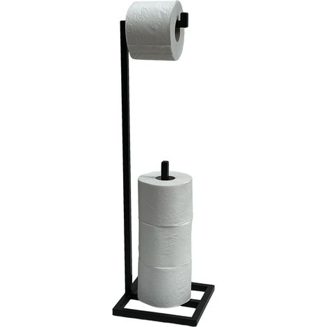 DanDiBo Toilettenpapierhalter Stehend Schwarz Metall 96459 Gäste WC Ständer Klopapierhalter Ersatzrollenhalter Papierhalter Rollenhalter (1/5)