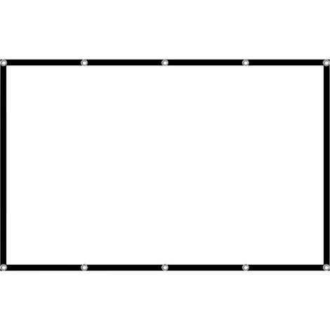 Écran de projection portable HD 16:9 pliable en polyester, 120 pouces, idéal pour la maison et le bureau.