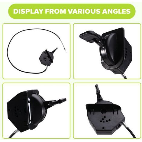 1. Color: Black Material: ABS Throttle cable for MOUNTFIEL lawnmowers.