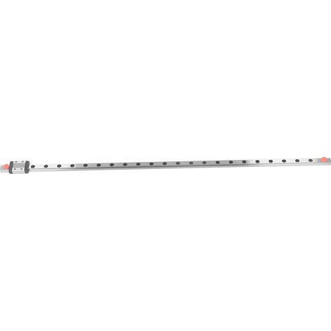 Rail de guidage linéaire miniature en acier avec palier et bloc chariot pour équipements miniaturisés, 500 mm (1/5)