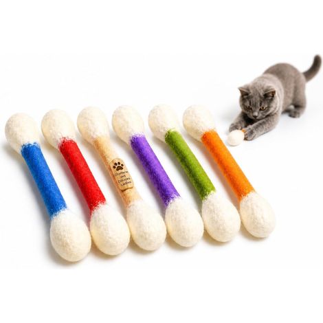 Cattery DL – Giocattolo per gatti in morbido feltro infuso con erba gatta – Tampone di cotone interattivo XL gigante – Giocattolo anti-noia per gatti che vivono in casa – Testato in un allevamento fra (1/5)