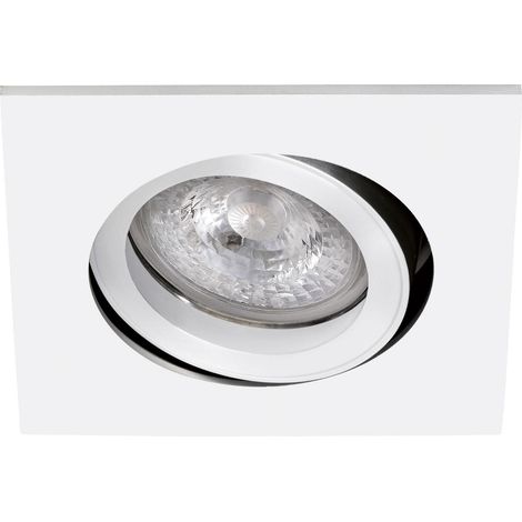 TIPO C-230 Encastré GU10 carré orientable et basc. blanc Lpe non incl. ARIC 4146