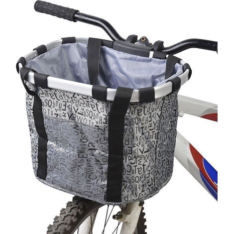 Panier pour avant de vélo amovible en toile, panier de transport pour animal domestique, cadre en alliage d'aluminium (1/5)