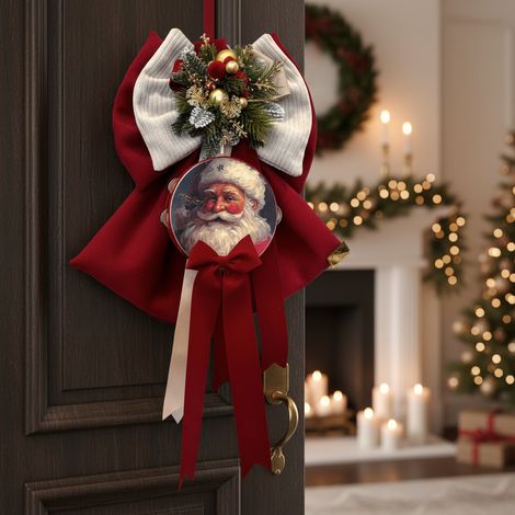 Fiocco "Antico Natale" decorativo natalizio per decorazione da 40 cm (1/4)