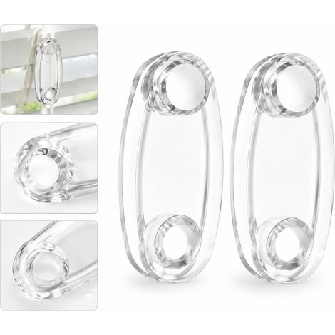 1 Pièce Poignée de Contrepoids de Store en Plastique Transparent, Dimensions 9×3.8×1.9 cm, Accessoire pour Store à Lamelles (1/5)