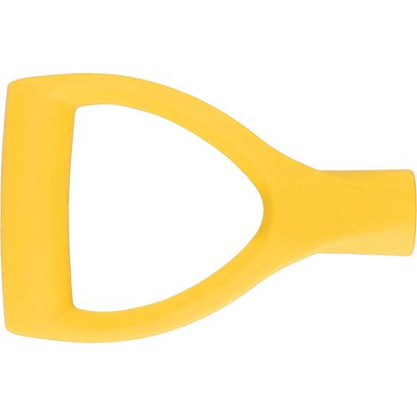 Manche de pelle à neige en forme de D, diamètre intérieur de 32 mm, en plastique, montage rapide, pour creuser et ratisser, jaune. (1/5)