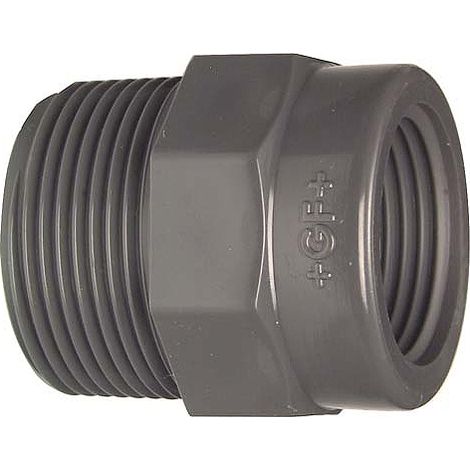GF Muffennippel reduziert PVC-U 1/2"x3/8" AGxIG