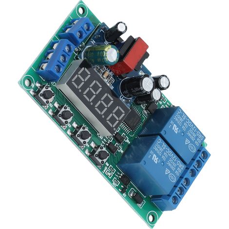 Module relais retard 2 voies YF-7 220VAC minuterie programmable déclenchement impulsion cyclique tableau commande (1/5)