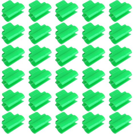 Gewächshausclips aus Kunststoff, 30 Stück, Gartengewächshausclips, Folienclips, Befestigungselemente, Klemmen für Pflanzen, Netze, Tunnel, Schattierungsrahmen