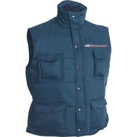 Gilet vosges fermeture a glissiere bleu marine taille xxxl