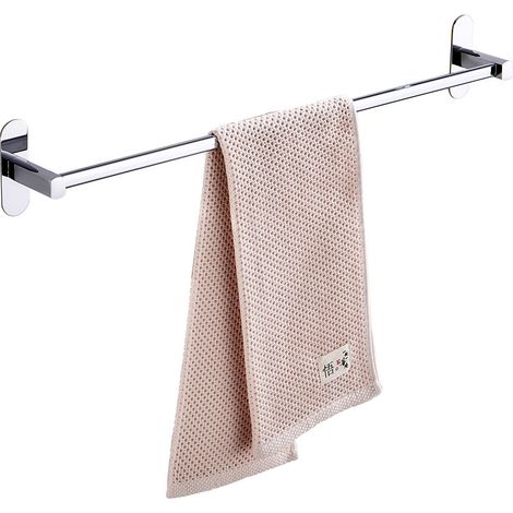 Barre porte-serviettes murale chromée moderne de 40 cm, Stai