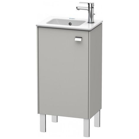 Duravit Meuble sous-lavabo Brioso 42,0 x 28,9 cm, 1 porte, 1 tablette en verre, pour lavabo ME by Starck 072343 BR4400L, Couleur (avant/corps): Gris béton Décor mat, manche chromé - BR4400L1007
