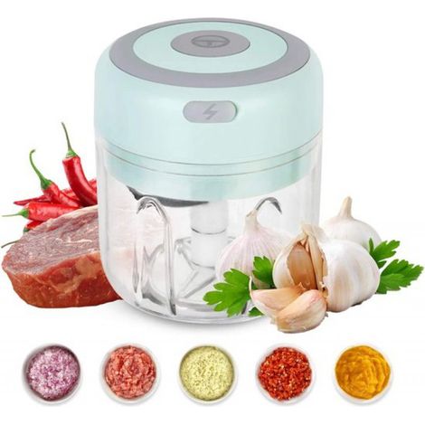 Hachoir électrique IMTEX - Boule de chargement USB - Mini hachoir portable - 250 ml - Vert (1/5)