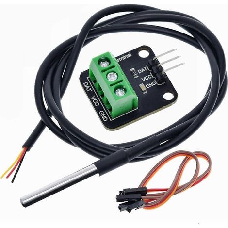 Kit de module de capteur de température DS18B20, adaptateur de câble pour capteur numérique --- (1/5)