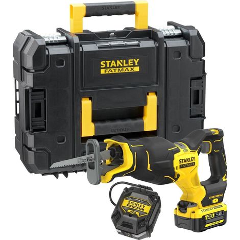 Scie sabre stanley brushless v20 18 volts noir jaune (1/3)